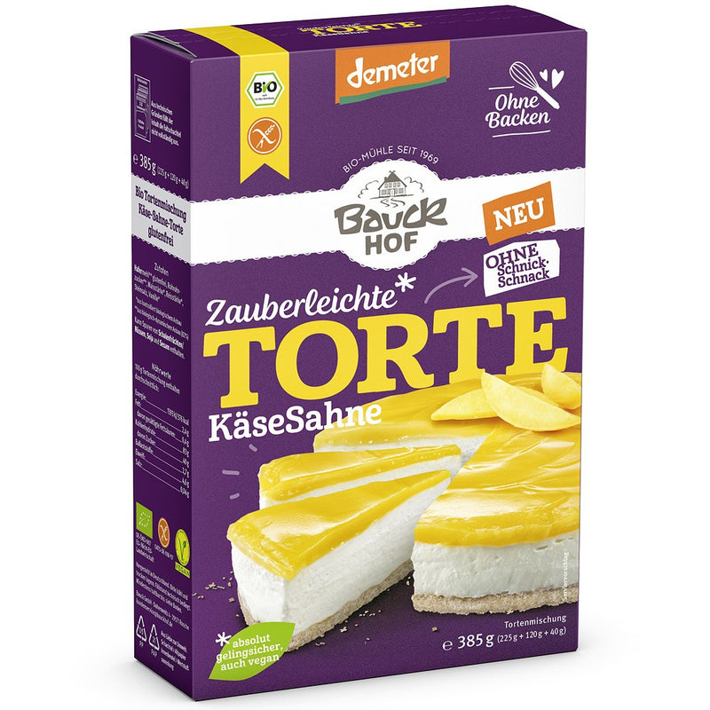 Mix pentru tort cu crema de branza fara gluten bio, bauckhof 1