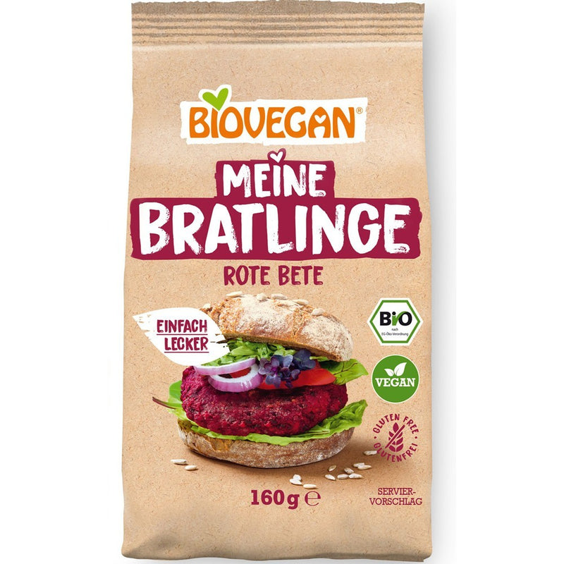 Mix vegan pentru burger cu sfecla rosie fara gluten, biovegan 1