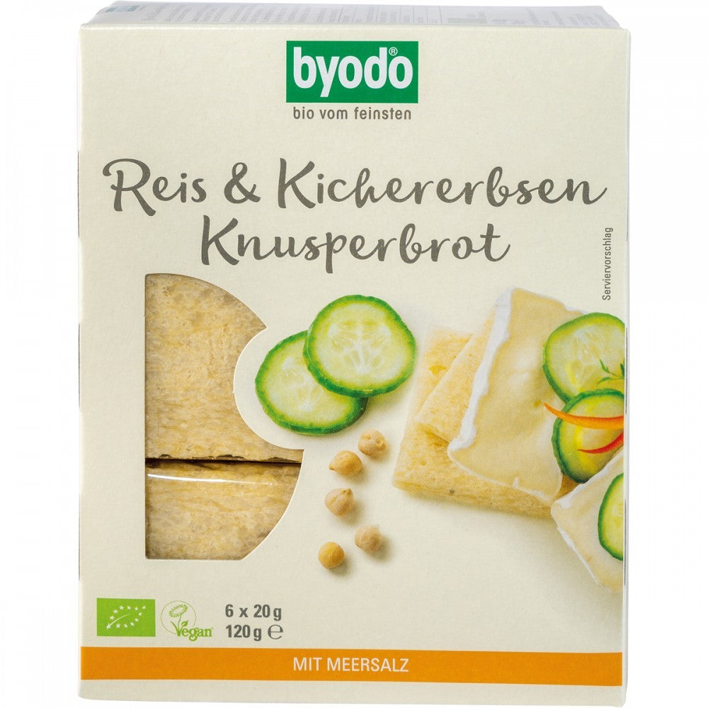 Paine bio crocanta cu orez si naut fara gluten 120g Byodo