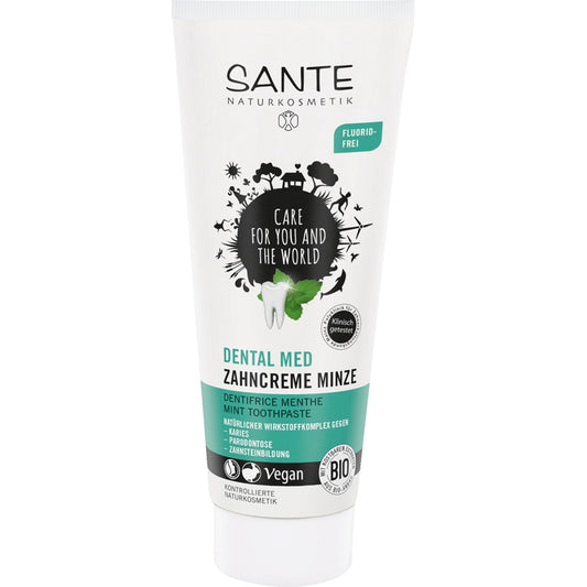 Pasta de dinti cu menta impotriva cariilor FARA FLUOR 75ml Sante