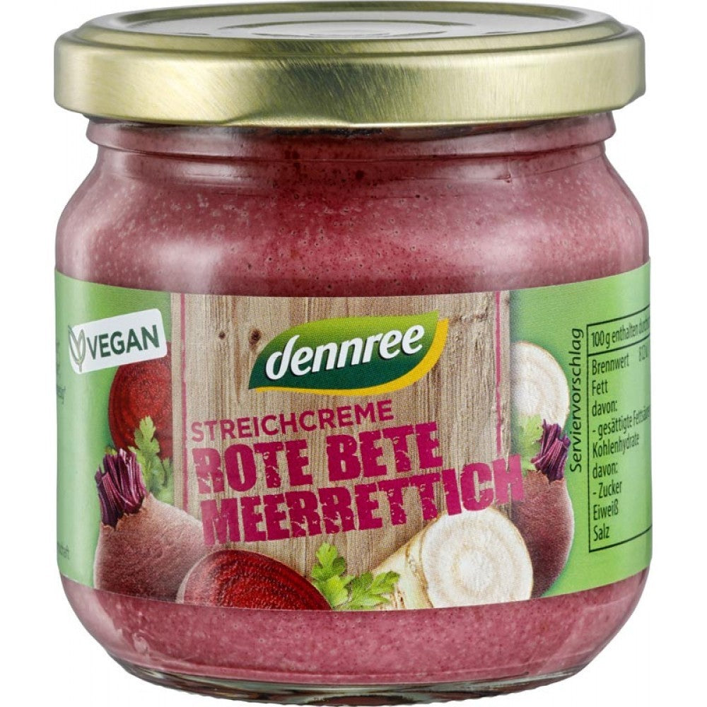 Crema tartinabila cu sfecla rosie, bio, 180g, dennree