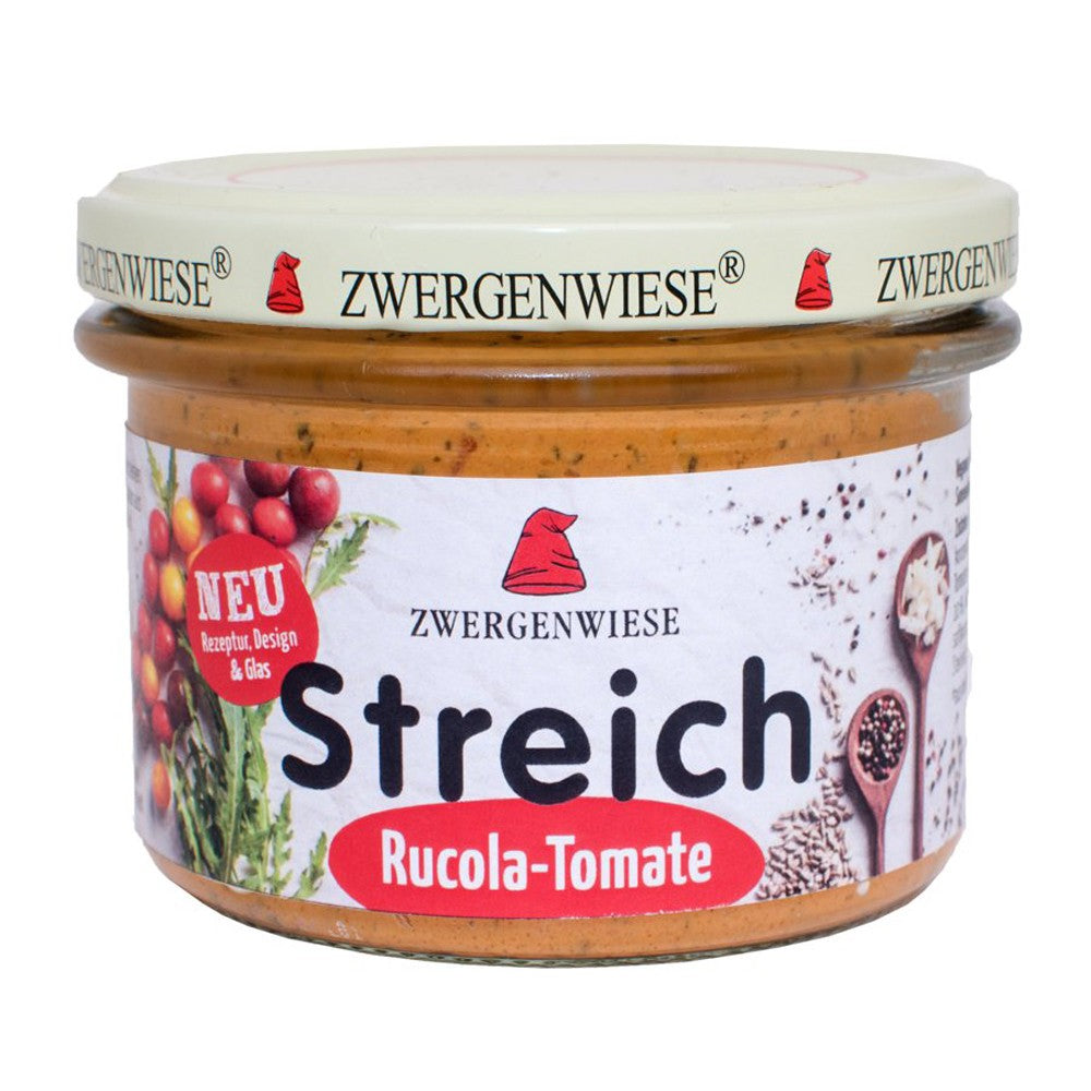 Pate vegetal cu rucola și tomate fără gluten, borcan Zwergenwiese 180g.