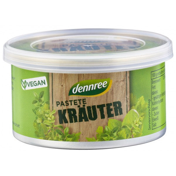 Pateu vegetal cu ieburi aromatice, 125g, dennree