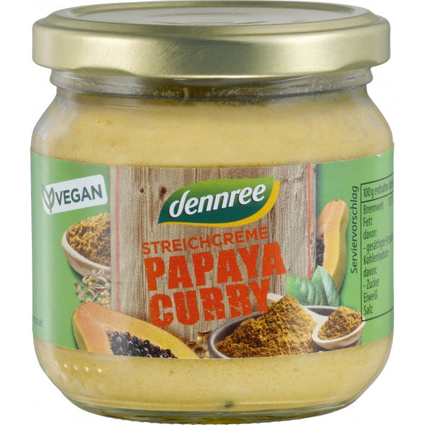  Crema tartinabila cu papaya si curry, bio, 180g, dennree