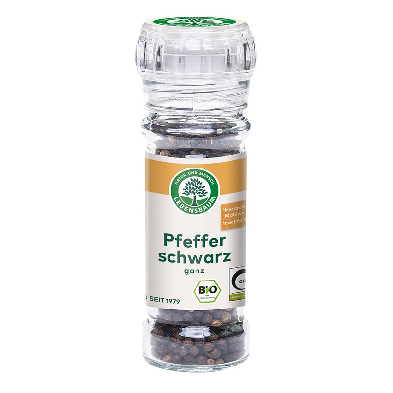 Piper negru in rasnita de sticla, 45g, lebensbaum 1