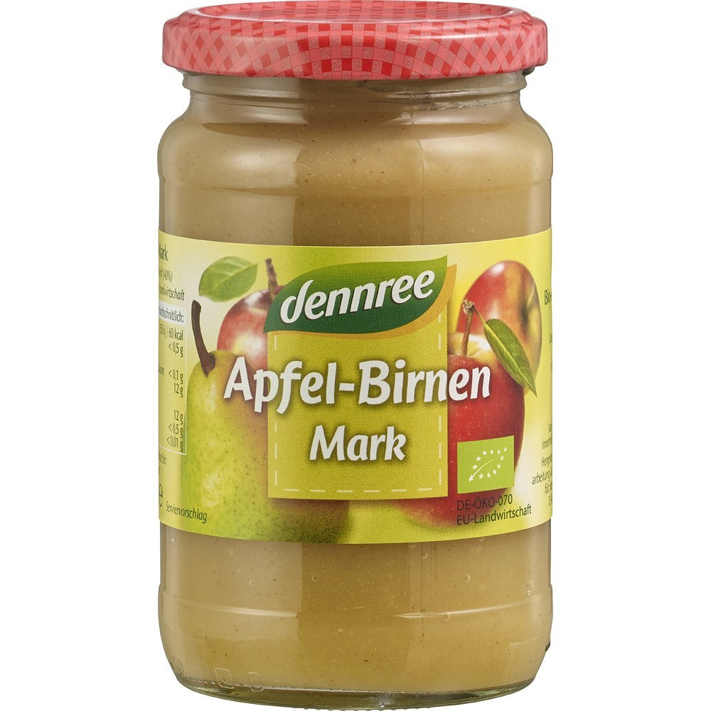 Piure de mere cu pere bio 360g Dennree
