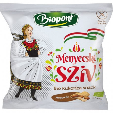 Porumb Expandat cu Arahide fara gluten Bio 45g Biopont