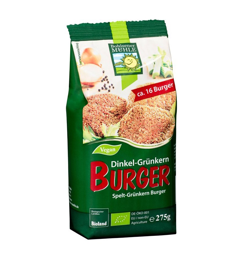 Premix bio pentru burgeri cu cereale si grau spelta germinat, 275g, bohlsener muhle 1