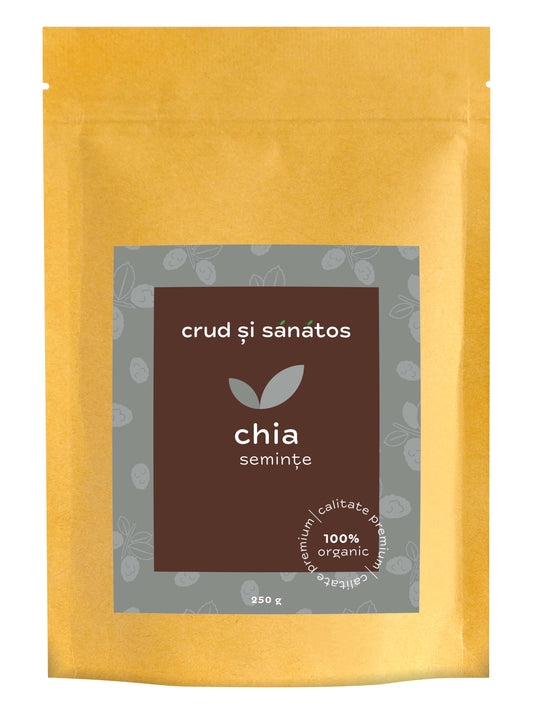 Chia seminte pure, bio, 250g, crud si sanatos