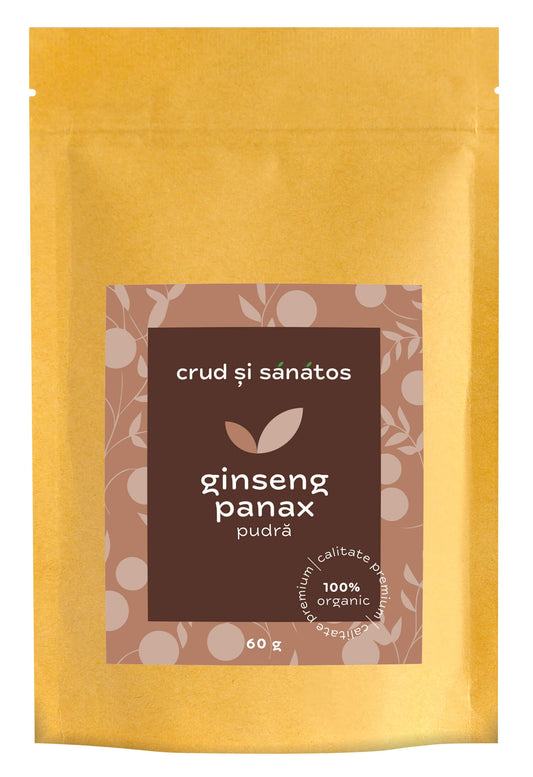 Ginseng panax pudra, bio, 60g, crud si sanatos