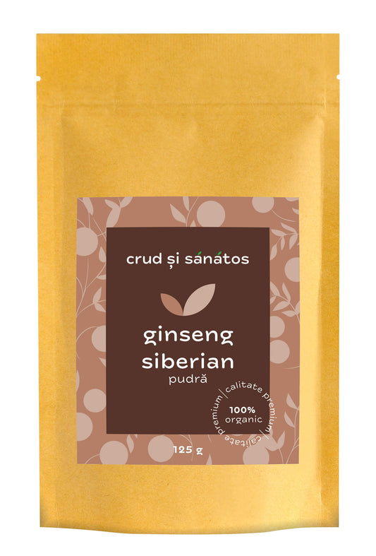 Ginseng siberian pudra, bio, 125g, crud si sanatos