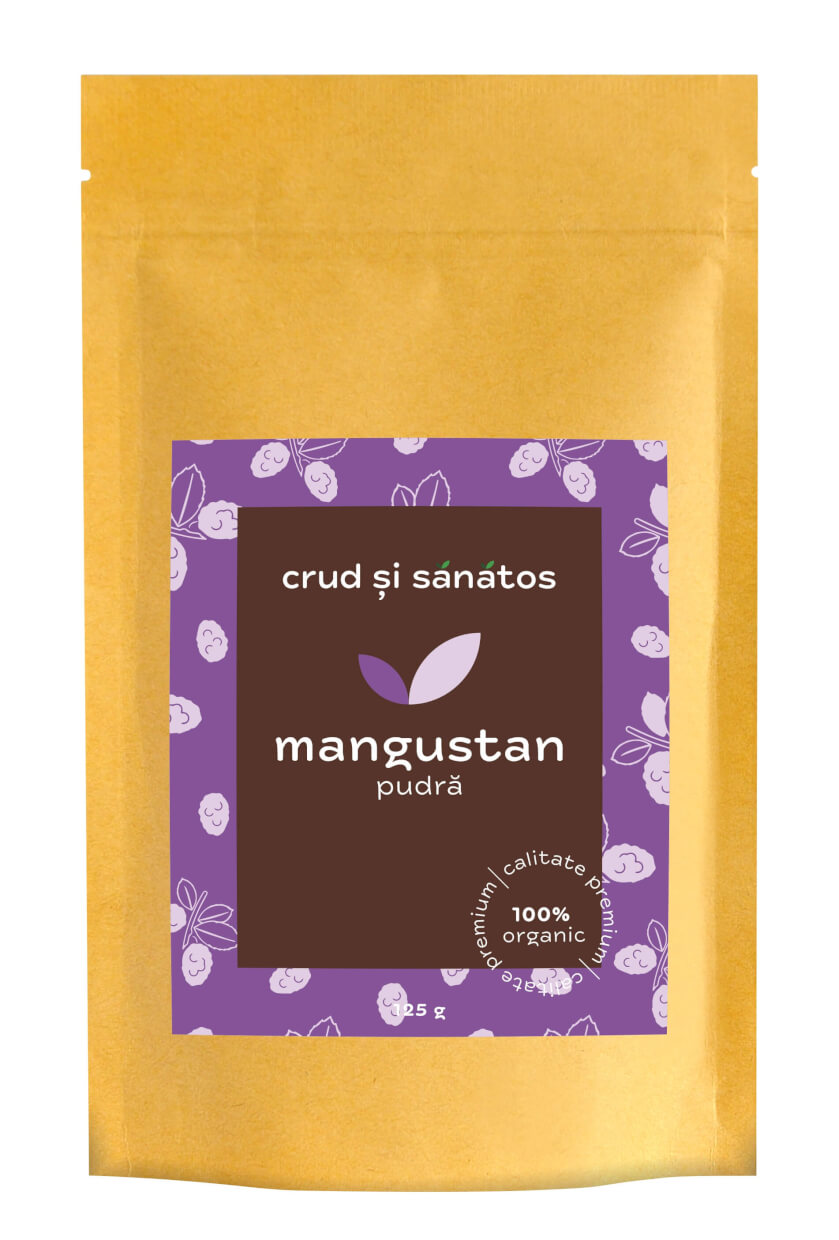 Mangustan (coaja) pudra, bio, 125g, crud si sanatos