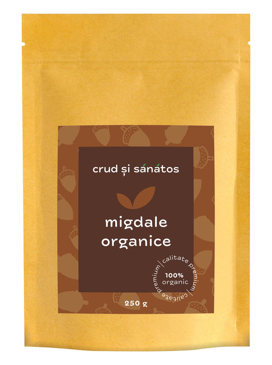 Migdale crude, bio, 250g, crud si sanatos