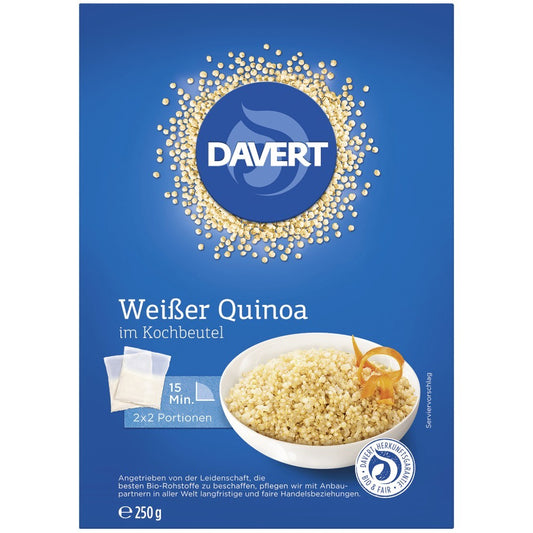 Quinoa alba in punga de gatit 250g Davert