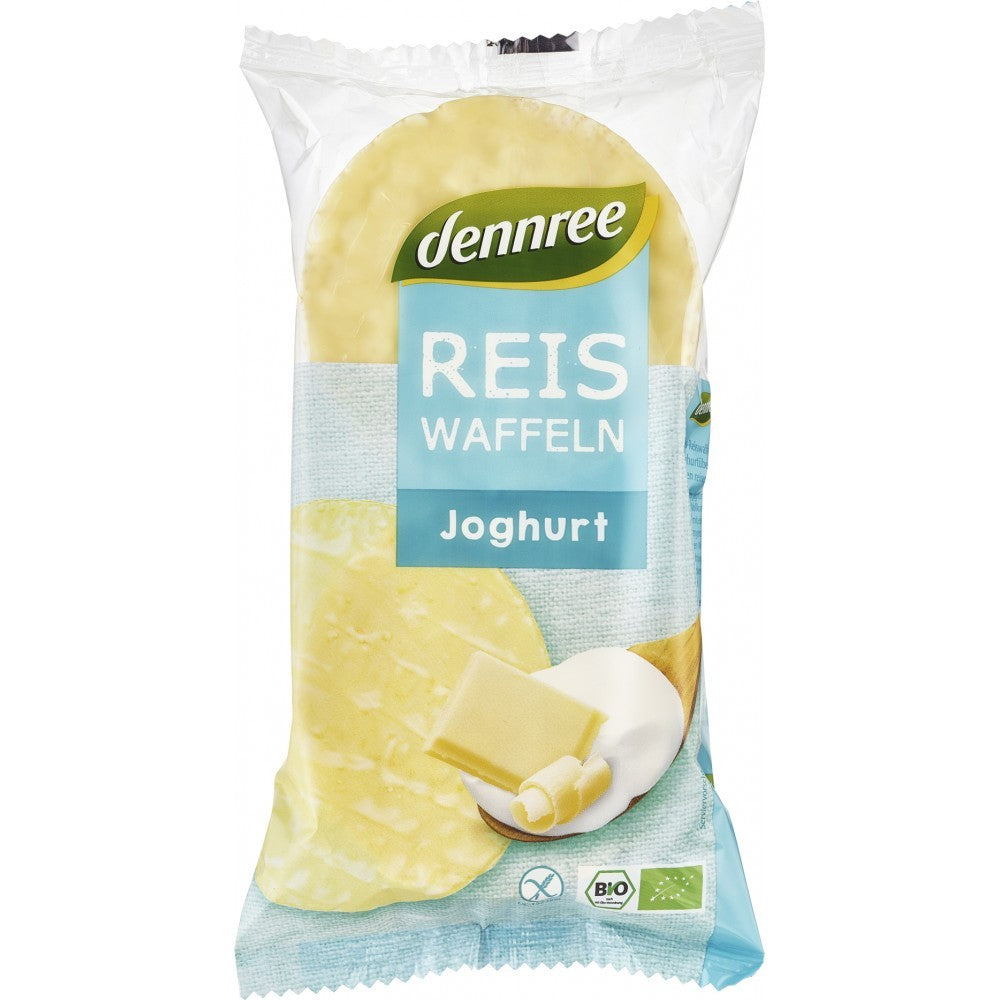Rondele din orez expandat cu crema de iaurt 100g Dennree