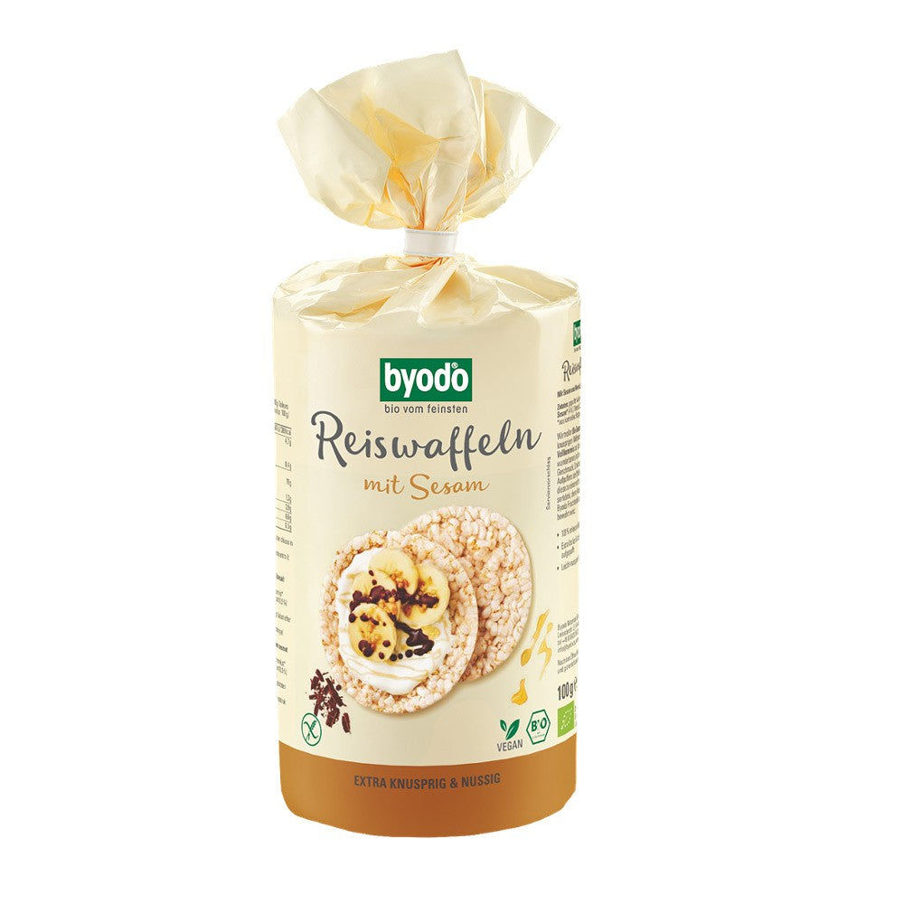 Rondele din orez expandat si susan fara gluten 100g Byodo