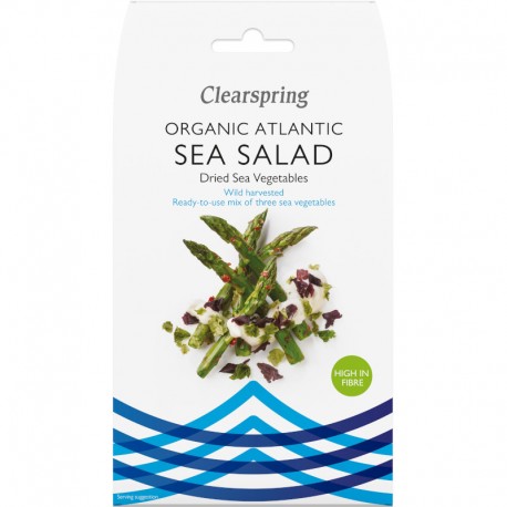 Salată de alge deshidratate bio Clearspring, amestec de nori, dulce, salată de mare, pachet 25g.