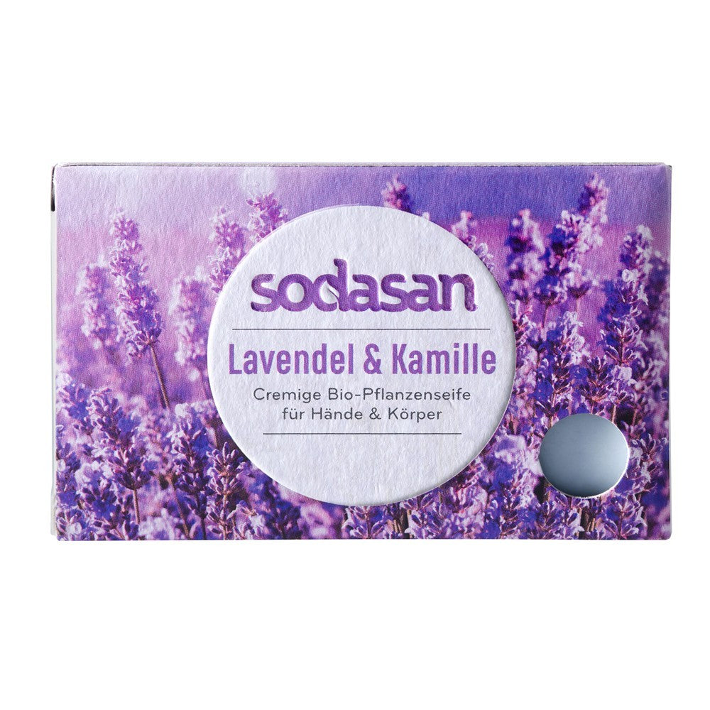 Sapun crema, bio, lavanda si musetel, 100g, sodasan