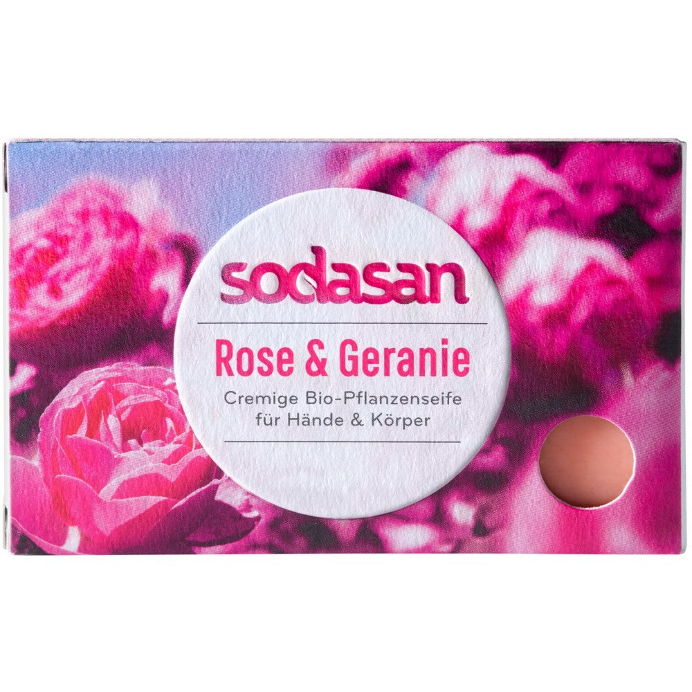Sapun crema, bio, trandafir salbatic, 100g, sodasan