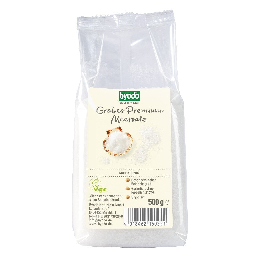 Sare de mare neiodata grunjoasa 500g Byodo