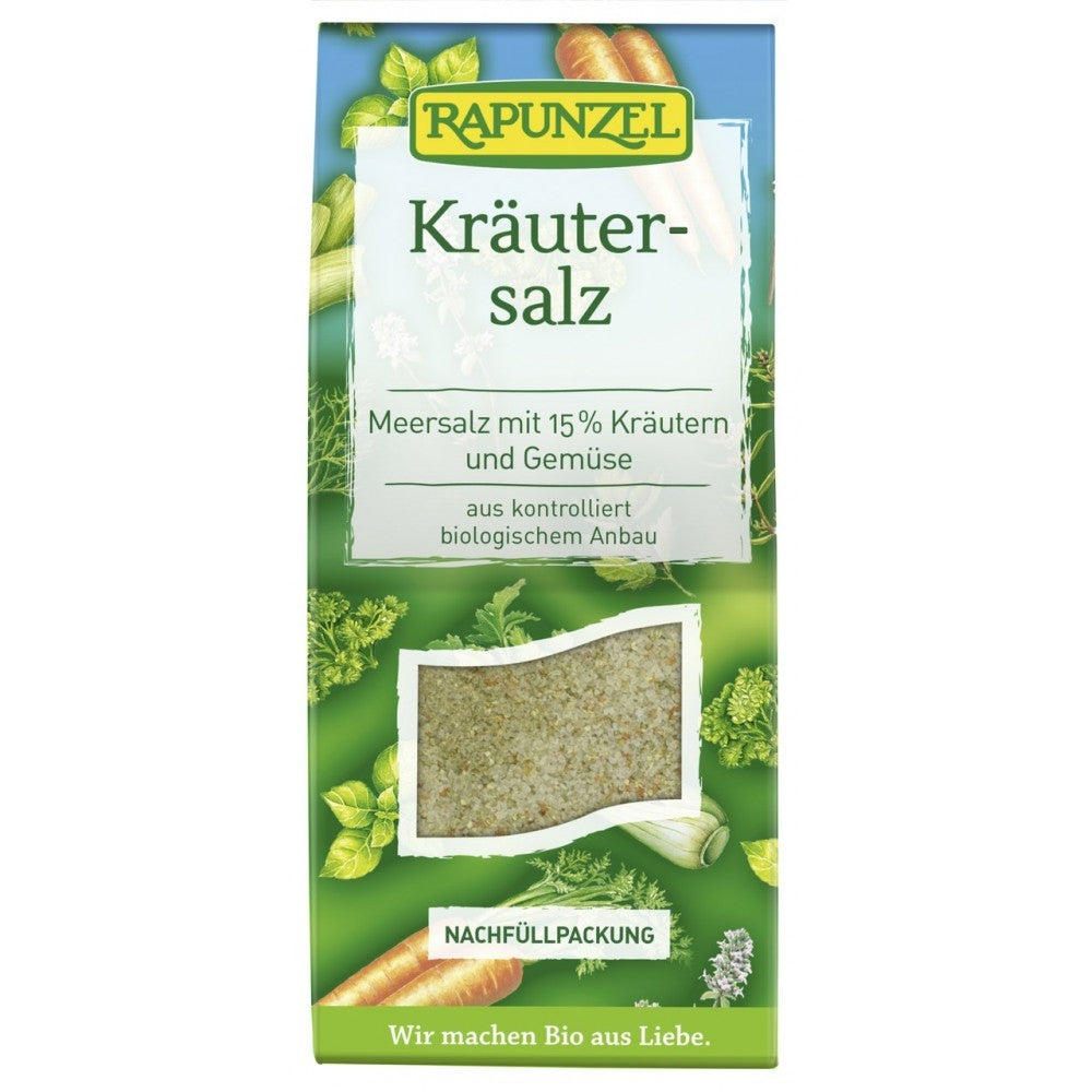 Sare neiodata cu 15% ierburi si legume ecologice 500g Rapunzel