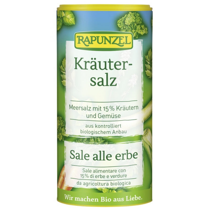 Sare neiodata cu 15% ierburi si legume bio 125g Rapunzel 1