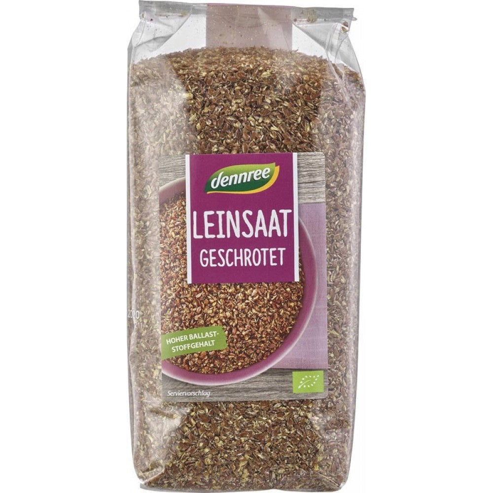 Seminte de in zdrobite ecologice 400g Dennree