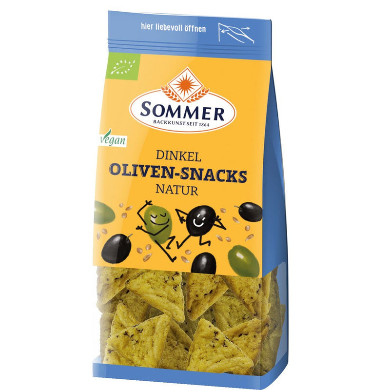 Snack vegan din spelta cu masline, 150g, sommer-co 1