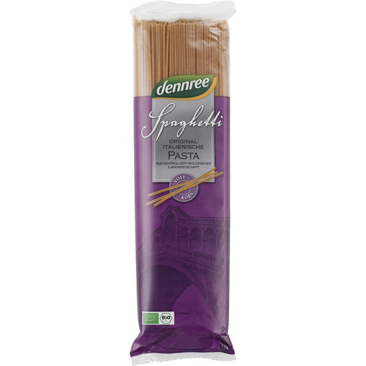 Spaghetti din grau dur integral bio 500g Dennree