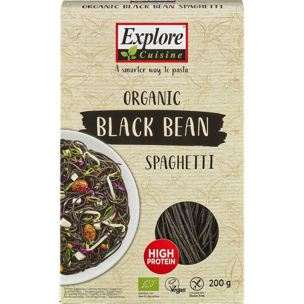  Spaghetti din soia neagra bio fara gluten, 200g, explore cuisine