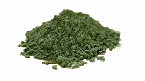 Pudră spirulină Hawaii verde deschis, textură fină, aspect crud și sănătos, cantitate 125g.