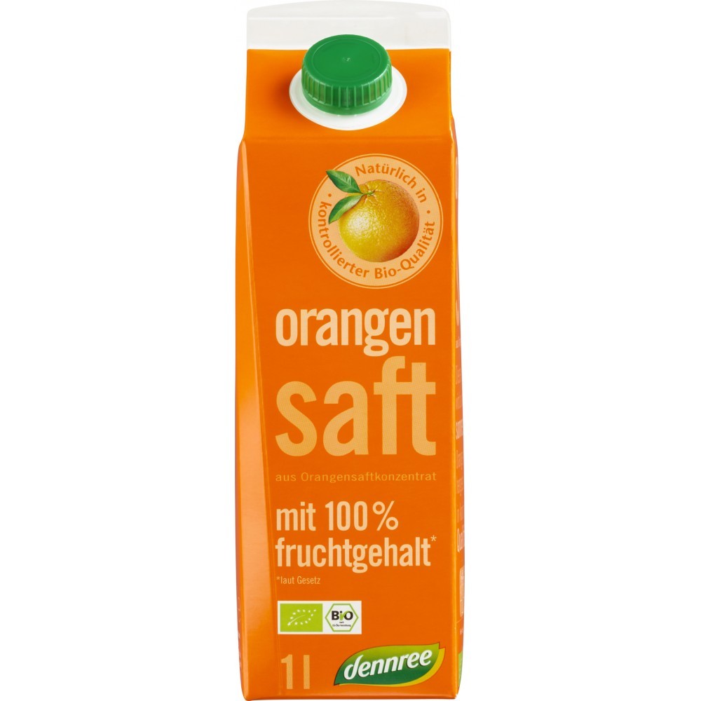 Suc de portocale din concentrat bio, 1l, dennree