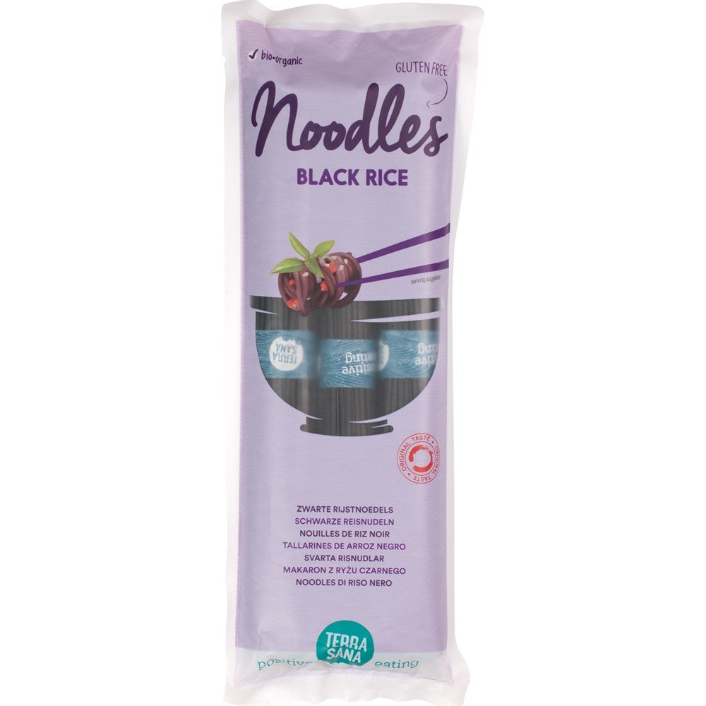 Taitei din orez negru bio fara gluten, 250g, terrasana