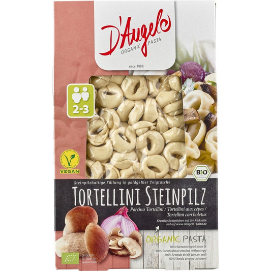 Tortellini bio cu umplutura de hribi 250g DAngelo