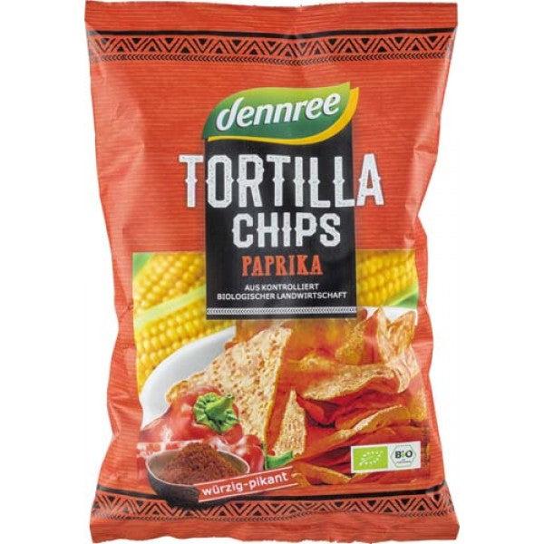 Tortilla chips cu ardei eco, dennree 1