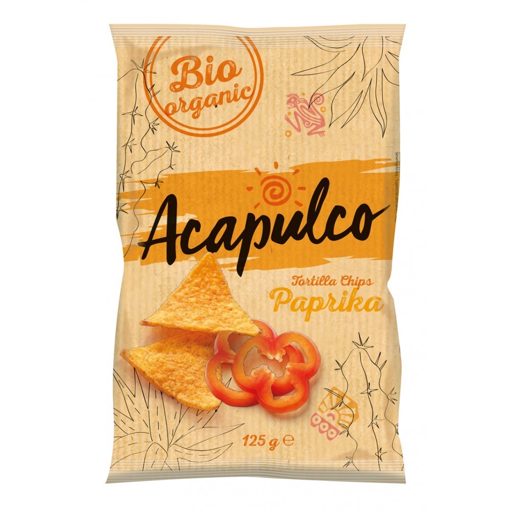 Tortilla chips cu boia 125g Acapulco