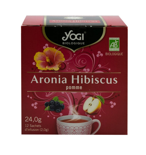  Ceai bio aronia, hibiscus si mar, 24 g, yogi tea