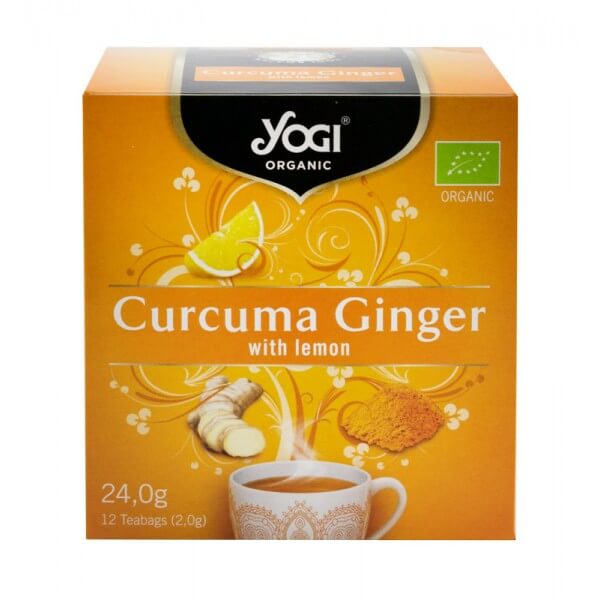  Ceai bio curcuma, ghimbir si lamaie, 24 g yogi tea