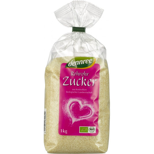 Zahar brut din trestie bio Dennree, 1kg